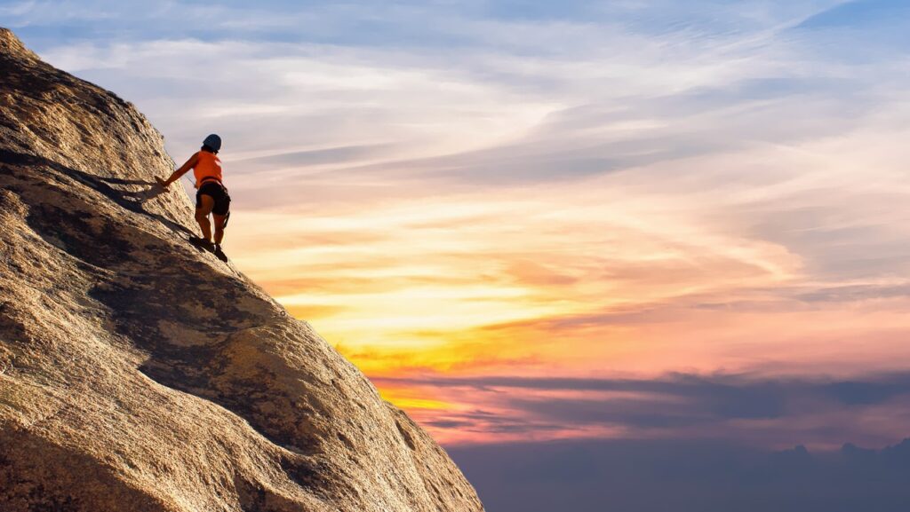 mountain climber, sky, landscape, Strengths