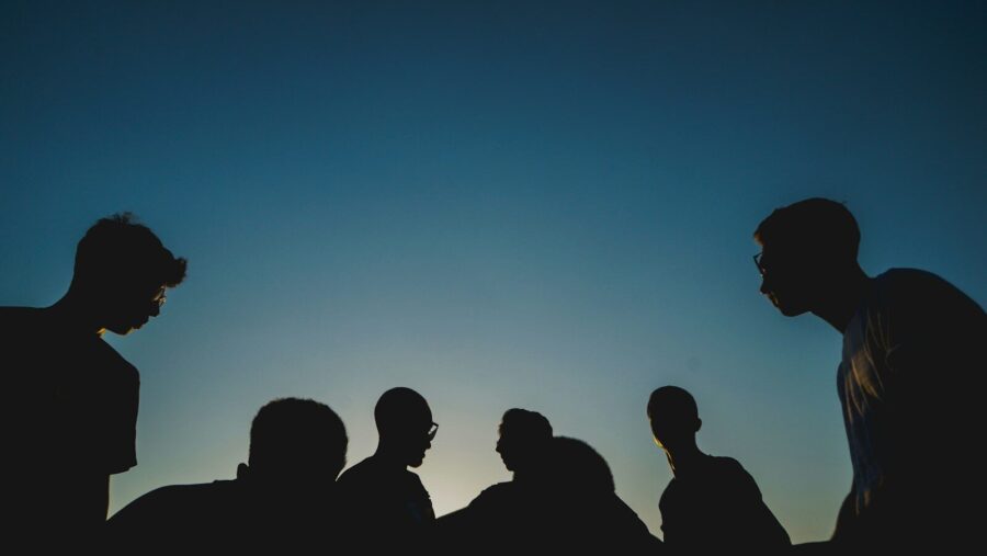 silhouette photo of people: managers and leadership.