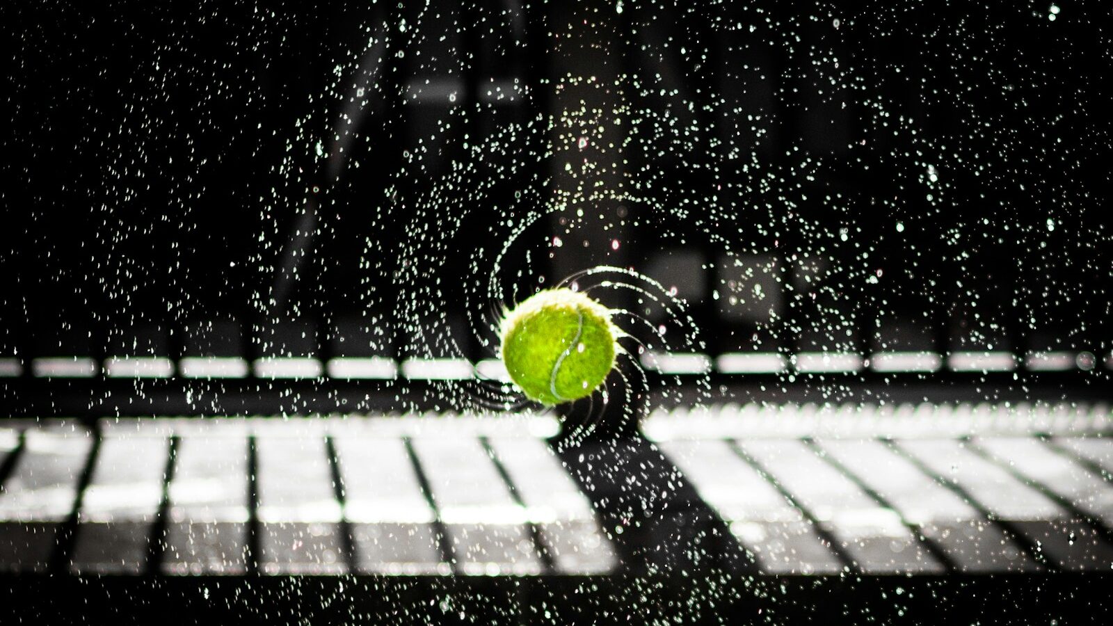 time lapse photo of tennis ball