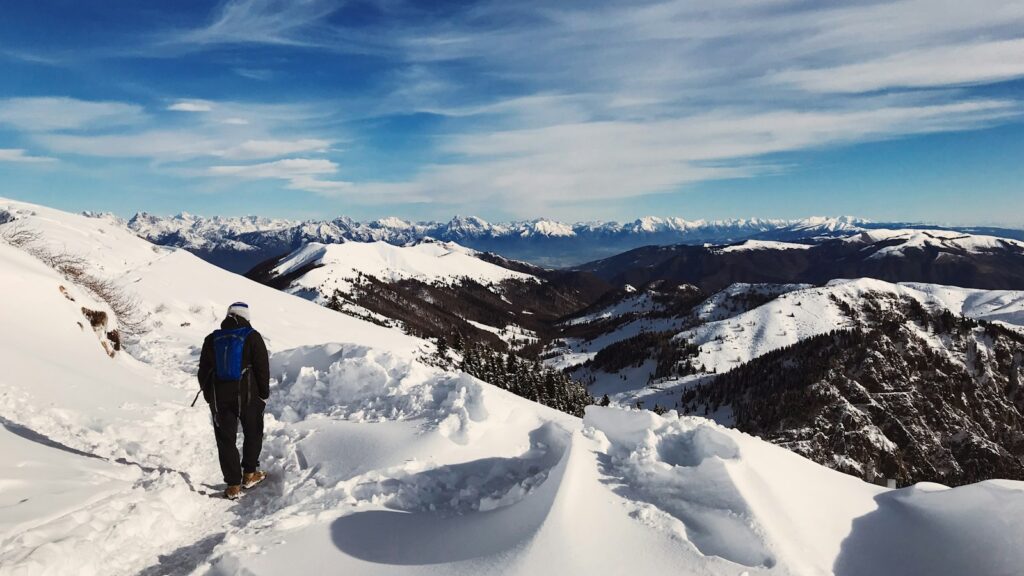 man in blue jacket and black pants standing on snow covered ground during daytime, depicting individual learning, the topic of the article.